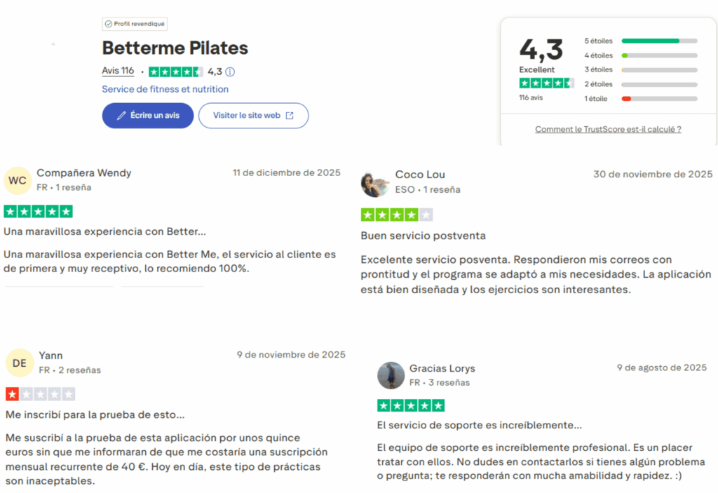 Opiniones de los clientes sobre Better me pilates