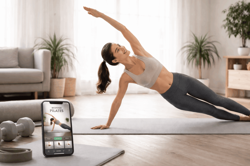 Sesión de Pilates en casa